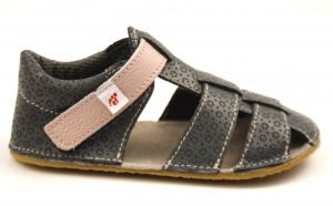 Ef barefoot sandálky - šedé s ružovou