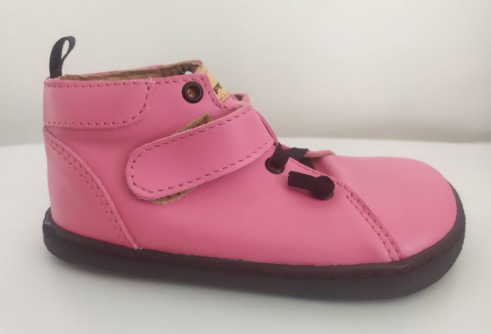 Barefoot kožené boty Pegres BF52 - růžové