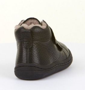 Froddo barefoot zimné členkové topánky black - kožúšok