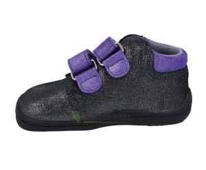 Beda Barefoot Dark violette 02 - celoroční boty s membránou bok