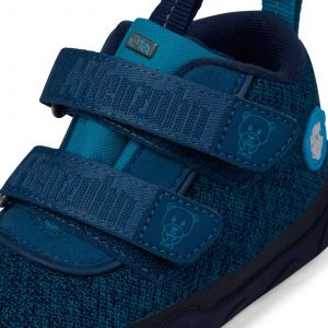 Dětské barefoot boty Affenzahn Happy Smile Knit - Bear detail zipy