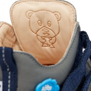 Dětské barefoot boty Affenzahn Sneaker Leather Buddy - Bear detail jazyk