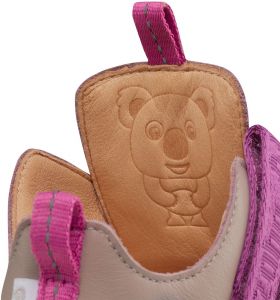 Dětské barefoot boty Affenzahn Sneaker Leather Buddy - Koala detail jazyk