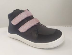 Baby bare shoes Febo Fall black/pink trblietavé