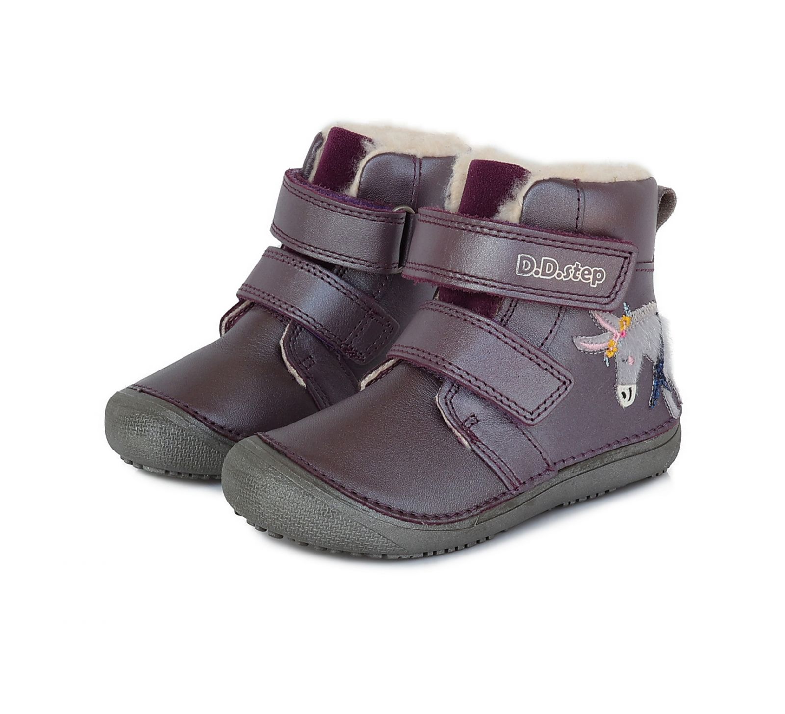 DDstep 063 zimné topánky - fialové - oslík