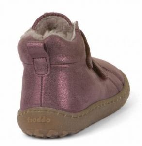 Froddo barefoot zimné členkové topánky trblietavé - kožúšok