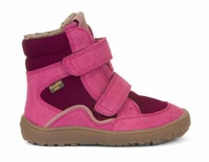 Froddo barefoot zimné vysoké topánky s membránou fuxia/pink | 23, 25