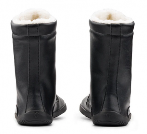 Barefoot zimné vysoké topánky Ahinsa Jaya - čierne Ahinsa shoes