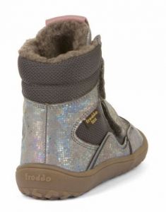 Froddo barefoot zimné vysoké topánky s membránou grey/silver