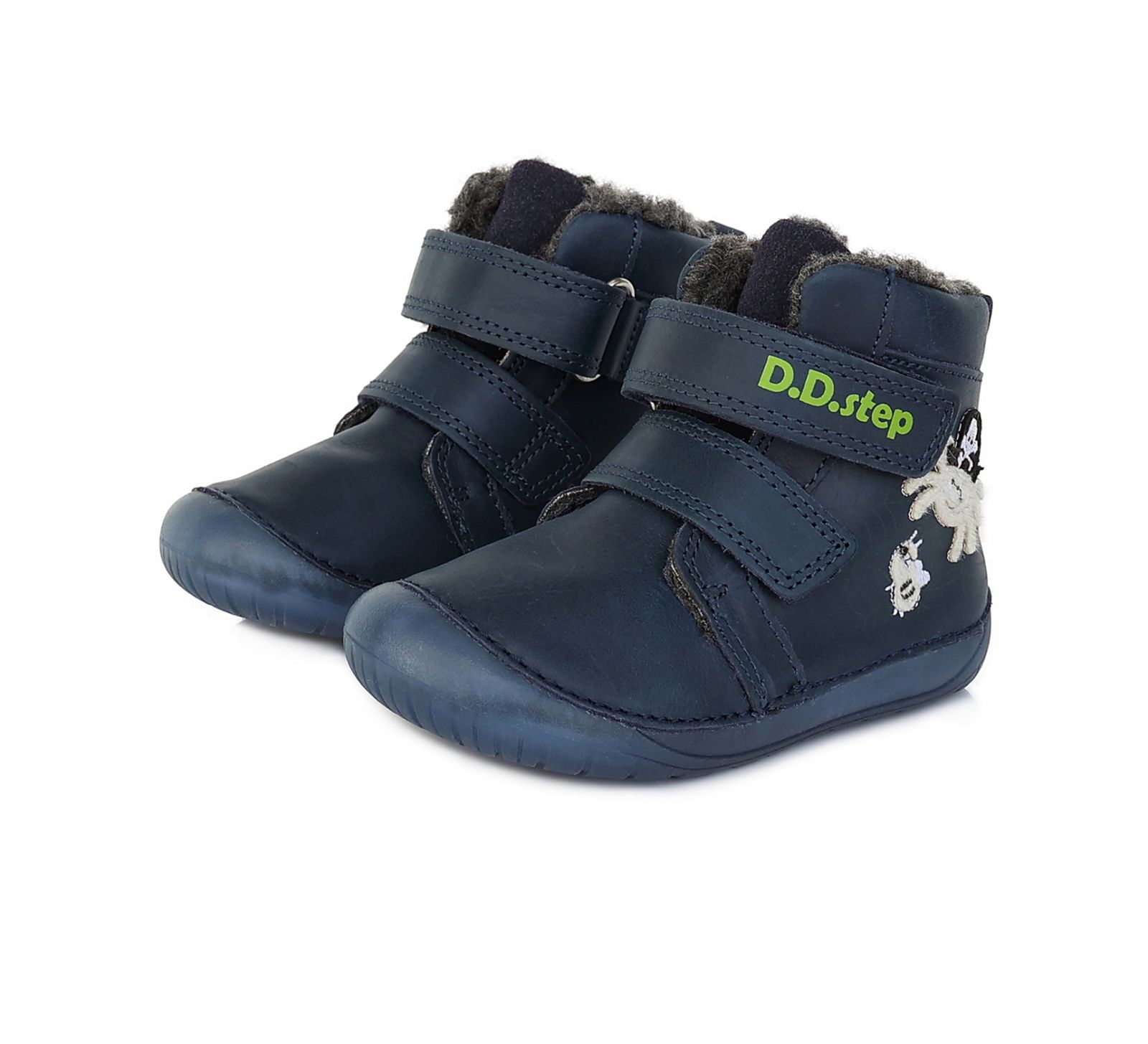 Zimné topánky DDstep 070 - modré - pavúk