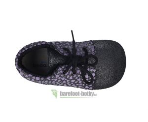 Beda barefoot - Kožené capáčky vyššie - Dark violette