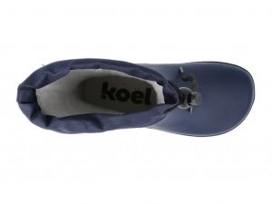 Zateplené barefoot čižmy Koel - blue KOEL4kids