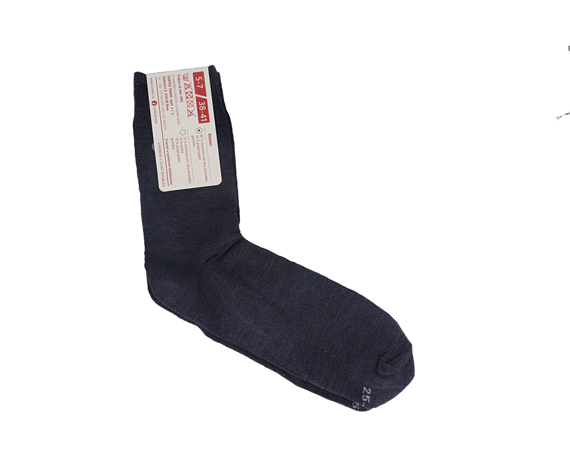 Surtex ponožky spoločenské - tmavo šedý melír