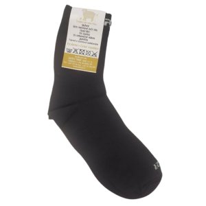 SURTEX merino ponožky froté - tenké čierne