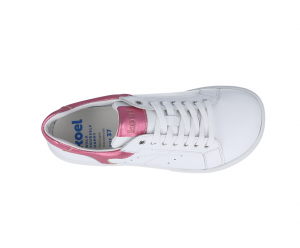Barefoot celoroční boty Koel - Fenia nappa white/pink shora