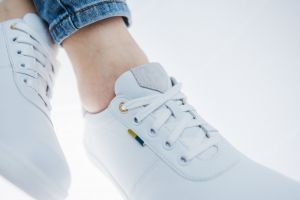 Barefoot kožené boty Be Lenka Royale - white & beige detail