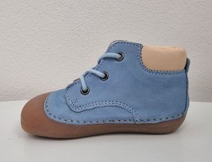 Barefoot kožené boty Koel4kids Avery nubuk - celeste bok