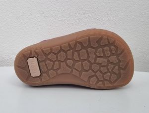 Barefoot kožené boty Koel4kids Avery nubuk - lavandel podrážka