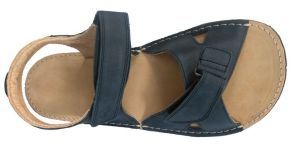 Pánské Barefoot kožené sandále světle hnědé - normální šíře shora