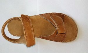 Barefoot kožené sandále sportovní - pískové