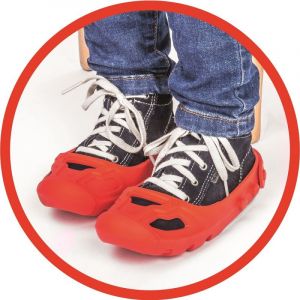 Chrániče na dětskou obuv - červené na botách