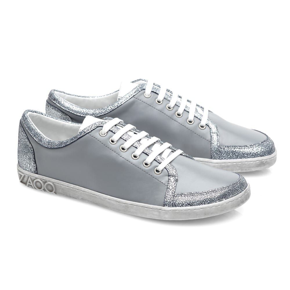 Barefoot topánky Zaqq Tiqq grey silver