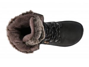 Zimní barefoot boty Koel - Levi - Tex lambswool black shora