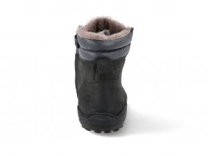 Zimní barefoot boty Koel - Luka - lambswool black zezadu