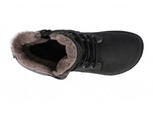 Zimní barefoot boty Koel - Luka - lambswool black shora
