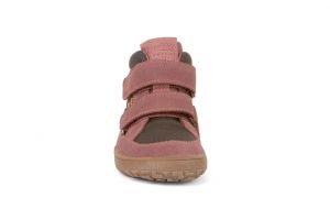 Barefoot kotníkové boty Froddo - pink/grey zepředu