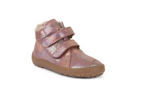 Froddo zimní kotníkové boty pink shine - kožíšek
