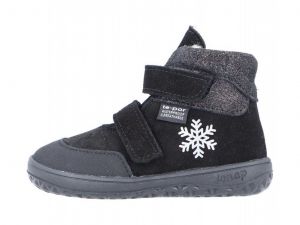 Jonap zimní barefoot boty Jerry černé devon - vločka