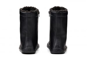 Barefoot zimní vysoké boty Ahinsa Jaya - černé - zip zezadu