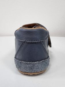 Barefoot kožené boty Pegres B1408 - modrá zezadu