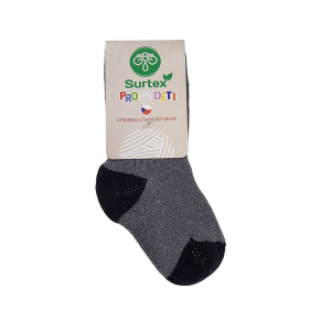 Detské froté ponožky Surtex merino - sivé