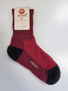 SURTEX merino športové ponožky froté - červené