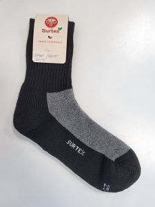 SURTEX merino športové ponožky froté - šedé