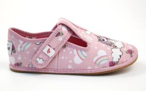Ef barefoot papučky 395 Pink unicorn