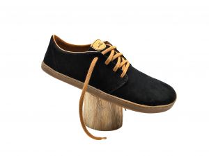 Barefoot kožená obuv Pegres BF81 - čierna - ľahká podrážka