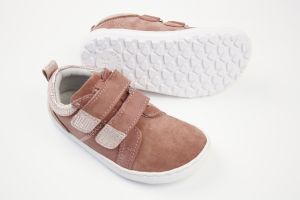 Barefoot kožené celoroční boty EF Brick pink podrážka