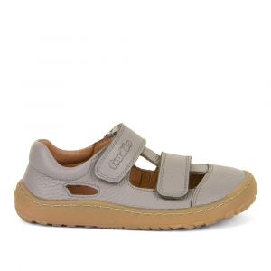 Barefoot sandále Froddo 2 Velcro - light grey