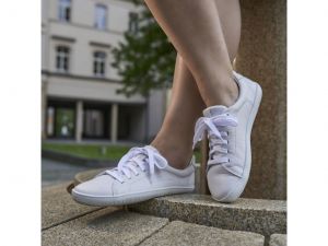 Dámské kožené boty Aylla Keck white/white na noze