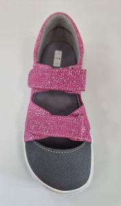  Jonap barefoot sandálky B21 růžové tisk shora