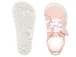  Dětské kožené boty Aylla Keck kids růžové shora a podrážka