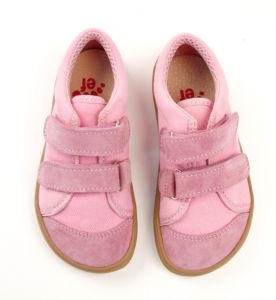Plátěné tenisky EF Barefoot pink shora