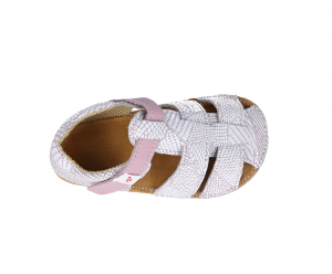 Ef barefoot sandálky - Sam pink/ white shora